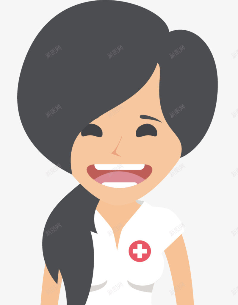 国际护士节开心的护士png免抠素材_88icon https://88icon.com 哈哈大笑 国际护士节 开心的护士 护士姐姐 美丽护士 长发女孩