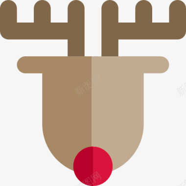 圣诞节麋鹿驯鹿图标图标