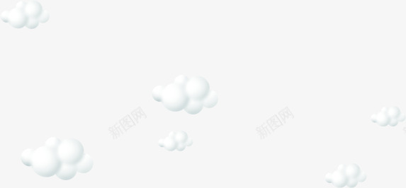 白色立体卡通云朵云彩漂浮png免抠素材_88icon https://88icon.com 云彩 云朵 卡通 漂浮 白色 立体