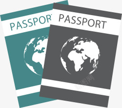 两本护照两本度假护照高清图片