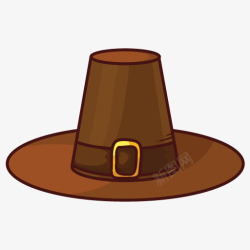 棕色帽子超大感恩节元素高清图片