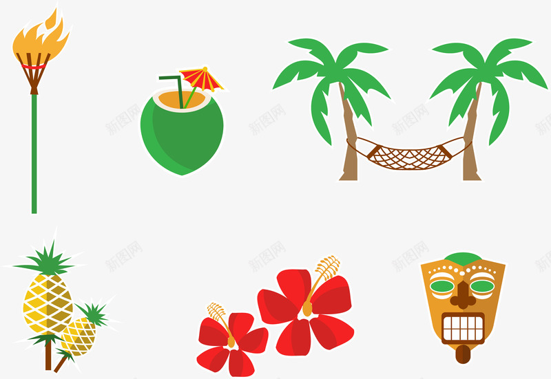 春季海滩出行春游矢量图ai免抠素材_88icon https://88icon.com 出行 春季 春游 海滩 矢量图