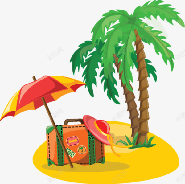 夏日海滩椰子树png免抠素材_88icon https://88icon.com 夏日 椰子树 海滩 遮阳伞