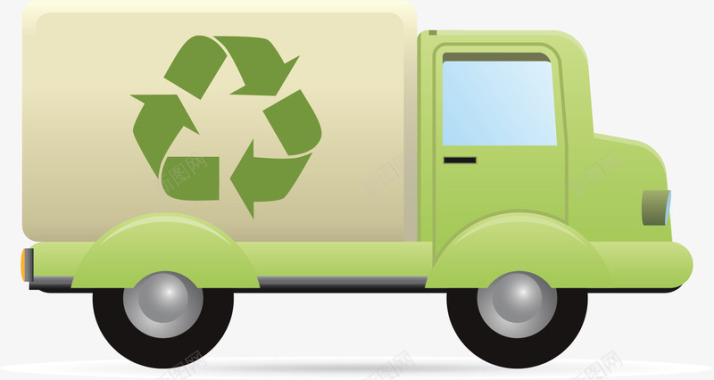 创意绿色环保主题汽车污染标志矢量图图标图标
