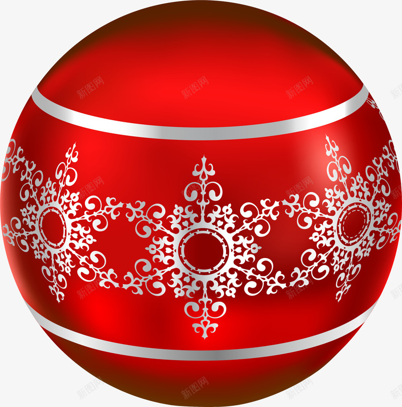 红色雪花彩球png免抠素材_88icon https://88icon.com 冬季 冬日 圣诞快乐 圣诞球 圣诞节 红色彩球 装饰图案