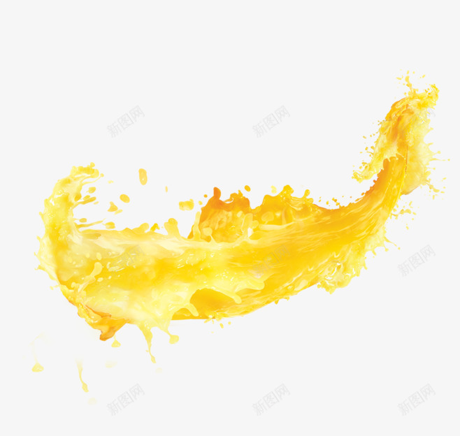黄色漂浮水流状png免抠素材_88icon https://88icon.com 修饰元素 漂浮彩带 色彩搭配