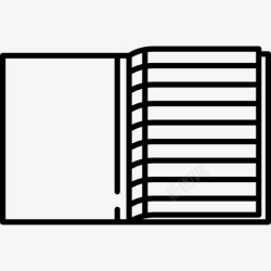 学校的学习材料打开笔记本图标高清图片