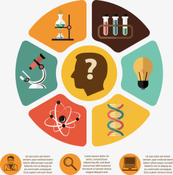 各式实验器材科技信息图表高清图片