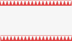 红色圣诞树边框矢量图素材