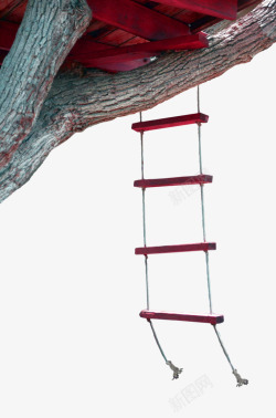 树干绳梯装饰图案素材
