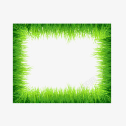 绿色草坪清新边框纹理素材
