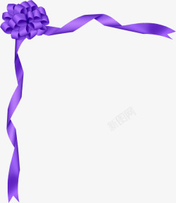 紫色彩带漂浮素材