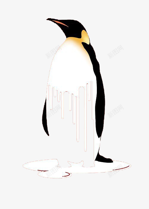 融化的企鹅png免抠素材_88icon https://88icon.com 企鹅 融化 鸟喙 黑白色