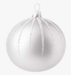圣诞节银白色彩球素材