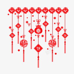 红色五金挂件新春佳节喜庆各式挂件高清图片