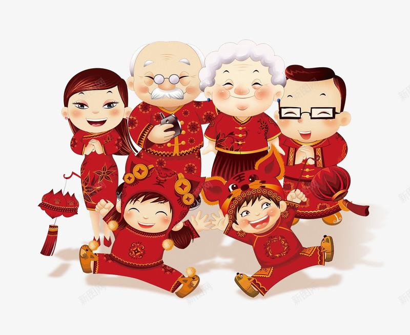 全家福卡通人物png免抠素材_88icon https://88icon.com 一家人 中国年 儿孙满堂 全家福 全家福照片 春节 温馨全家福 过年