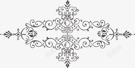 花纹欧式镜框黑色欧式树叶花纹图标图标