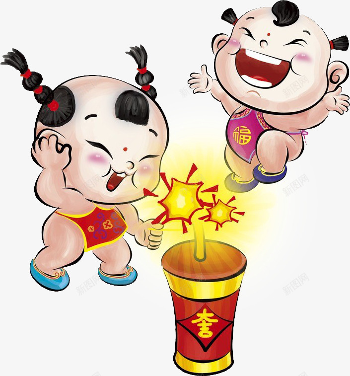 手绘小孩放炮仗png免抠素材_88icon https://88icon.com 小孩 年画 放炮 放炮仗 春节