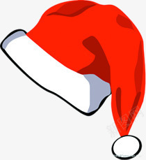 手绘红色可爱圣诞节帽子png免抠素材_88icon https://88icon.com 可爱 圣诞节 帽子 红色