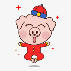 2019猪年开心快乐幸福年素材