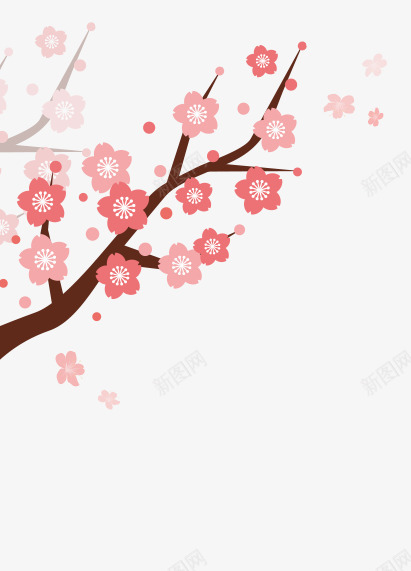 卡通枝干梅花简图png免抠素材_88icon https://88icon.com 手绘图 枝干 梅花 简图 美丽的 花卉 花朵 花瓣