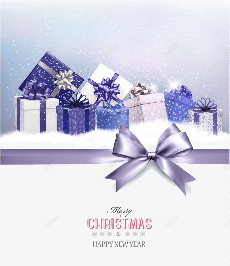 精美紫色礼盒圣诞贺卡png免抠素材_88icon https://88icon.com 圣诞礼物 圣诞节 圣诞贺卡 紫色礼盒