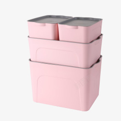红色收纳盒粉红色收纳箱高清图片