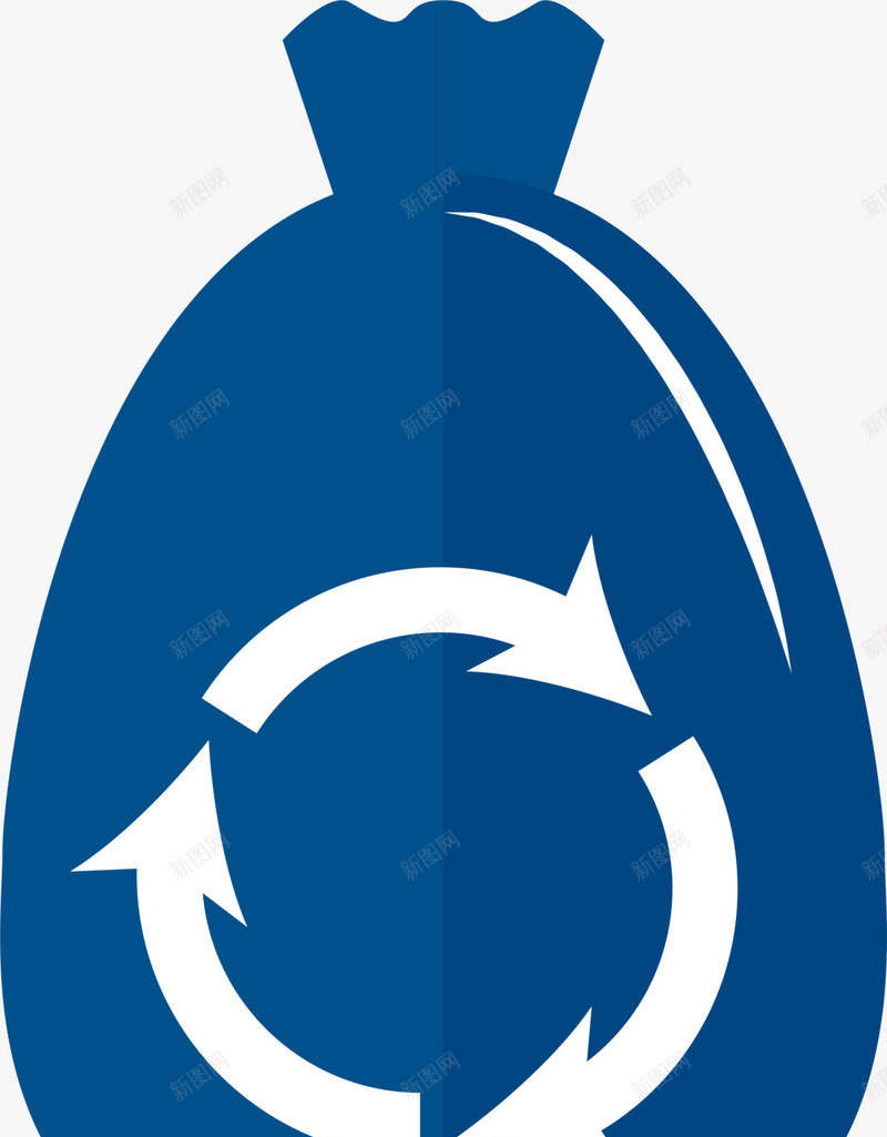 蓝色闪耀回收垃圾袋png免抠素材_88icon https://88icon.com 世界环境日 卡通垃圾袋 回收箭头 爱护环境 环保 生态循环 自然 蓝色垃圾袋