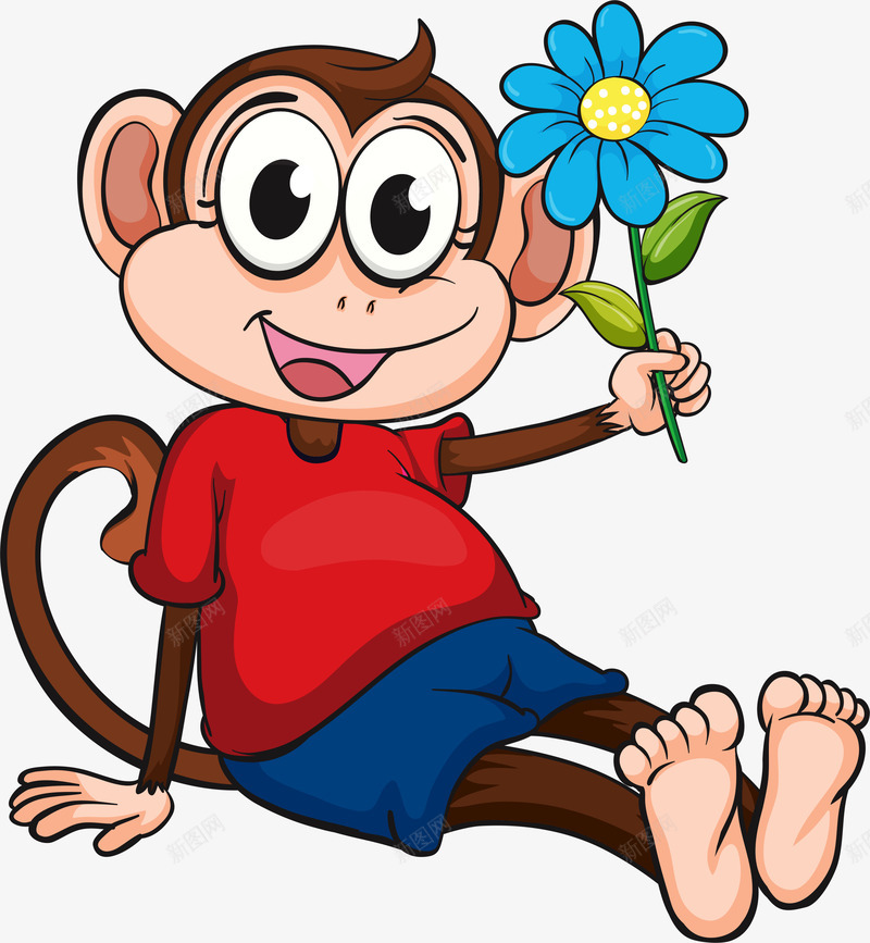 卡通小猴子png免抠素材_88icon https://88icon.com monkey 动物 动物园 卡通 小动物 猴子
