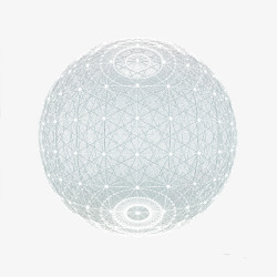 圆形网格白色科技网格线条球高清图片