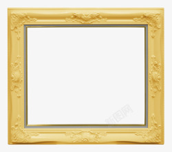 黄色古典风格欧式油画框素材