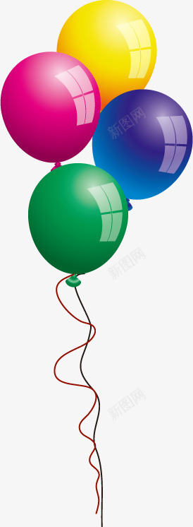 手绘彩色气球海报双12png免抠素材_88icon https://88icon.com 12 彩色 气球 海报
