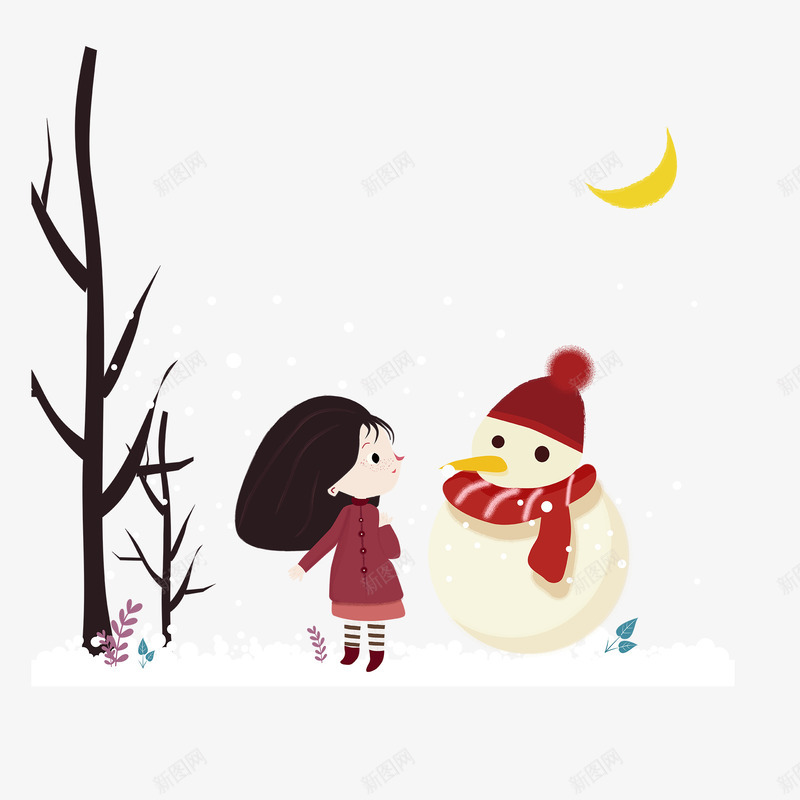 圣诞冬至小雪人6png免抠素材_88icon https://88icon.com 冬至 圣诞 小雪人 红帽子