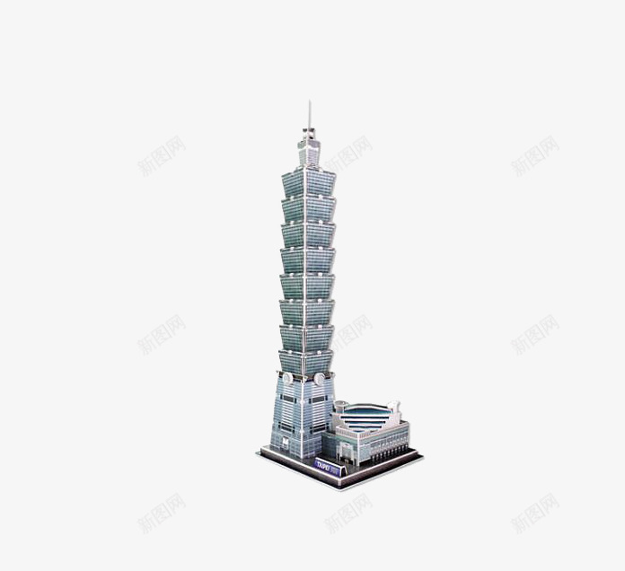 101大厦png免抠素材_88icon https://88icon.com 台北 建筑 楼房 模型 玩具