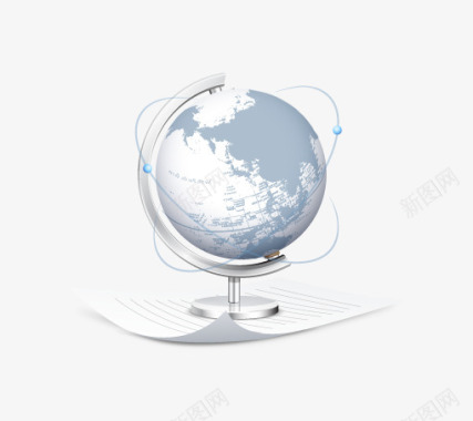 互联网网页图标设计蓝色地球仪图标图标