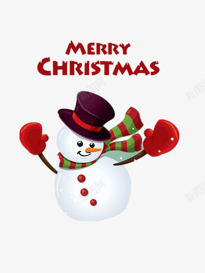圣诞快乐雪人png免抠素材_88icon https://88icon.com 圣诞 彩色围巾 紫色礼帽 红色手套