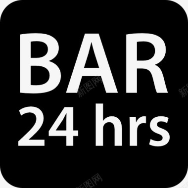 24节气背景24小时酒吧圆角方形信号图标图标