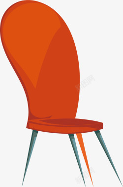 创意红色椅子矢量图素材