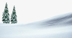 冬季滑雪清新唯美雪景广告素材
