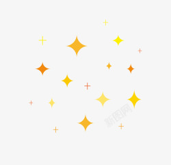 星星漂浮卡通五角星矢量图高清图片