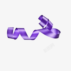 丝带紫色彩带漂浮素材