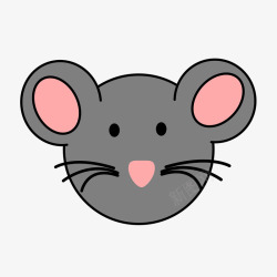 灰色老鼠头素材