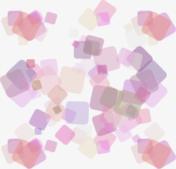 梦幻粉紫色四边形素材