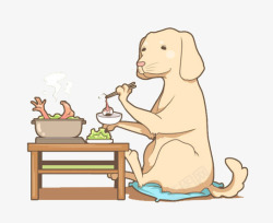 狗狗吃饭吃饭的狗狗高清图片