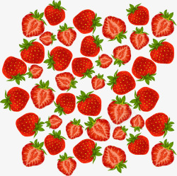 草莓无缝背景红色草莓无缝背景矢量图高清图片