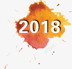 2018新年海报装饰图案素材