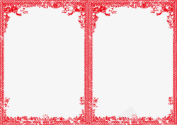 红色喜庆节日海报边框源文件可素材