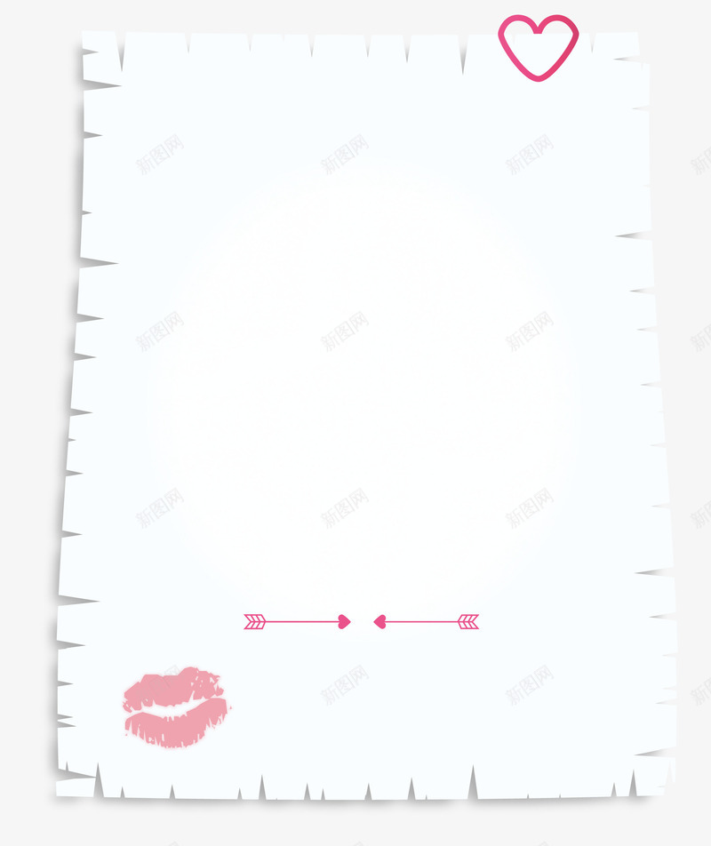 简约白色纸张png免抠素材_88icon https://88icon.com 免抠PNG 唇印 爱心 白色 简约 箭头 纸张