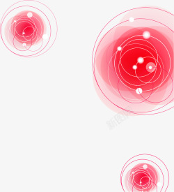 红色圆点漂浮矢量图素材