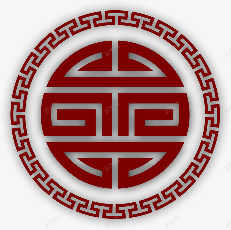 中国风古典花纹简图png免抠素材_88icon https://88icon.com 中国风古典花纹 喜庆 圆形图 新年 春节 装饰